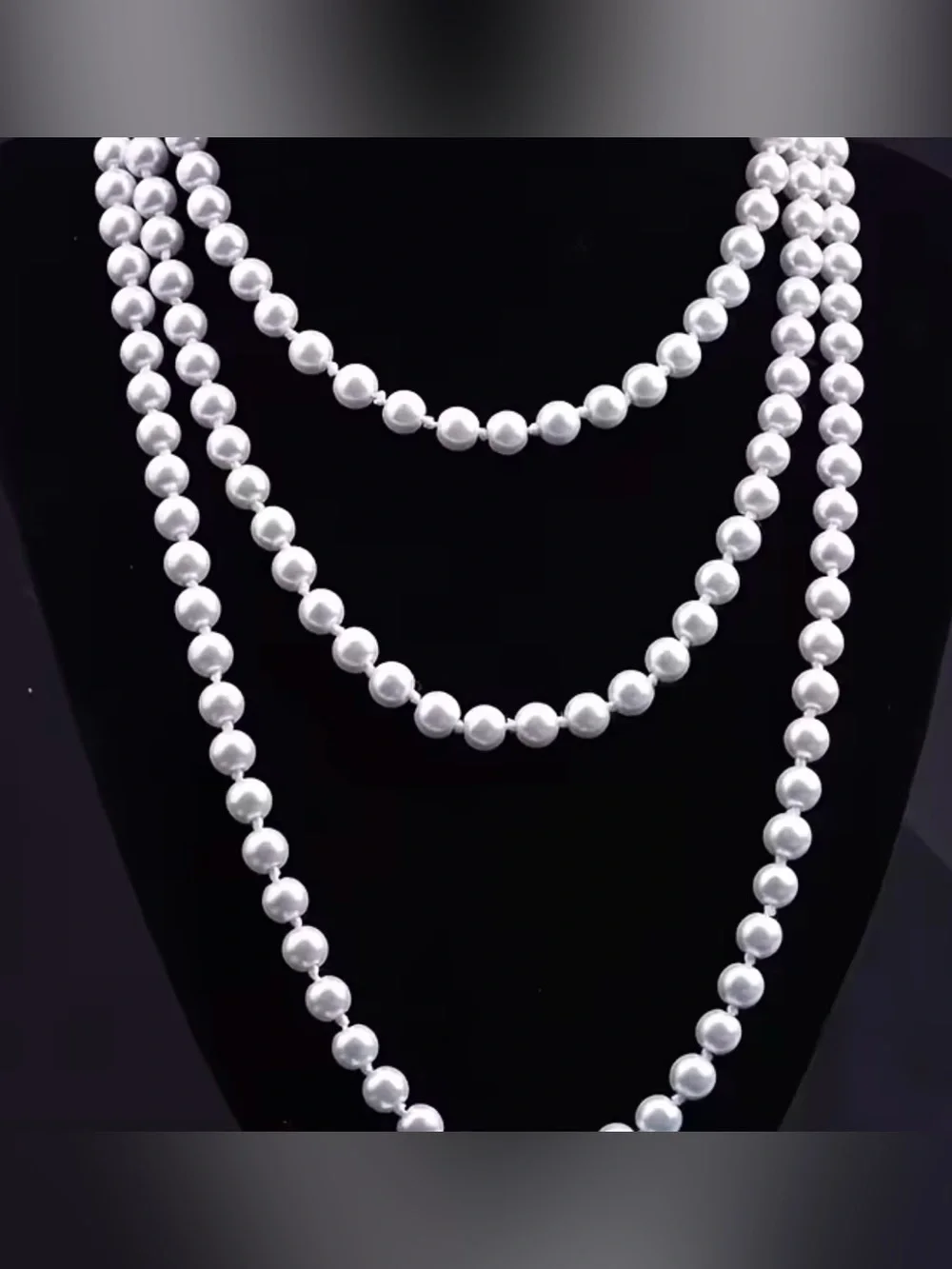 Classic White Pearl Multi-Strand Necklace - Womens Jewelry